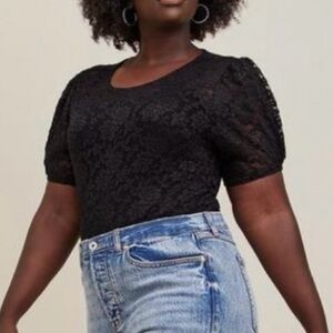 TORRID🕶️ Sheer Puff Sleeve